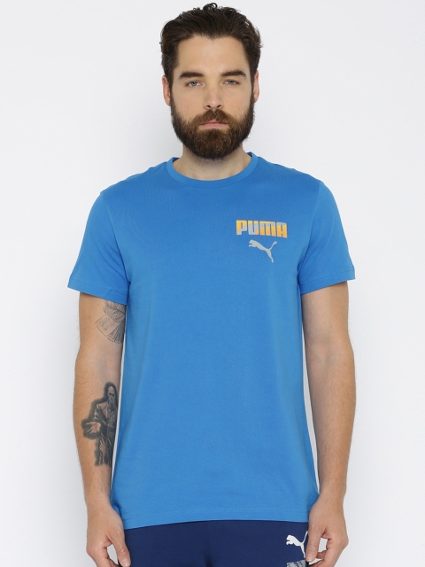 

PUMA Men Blue Solid Hero Slim Fit T-shirt