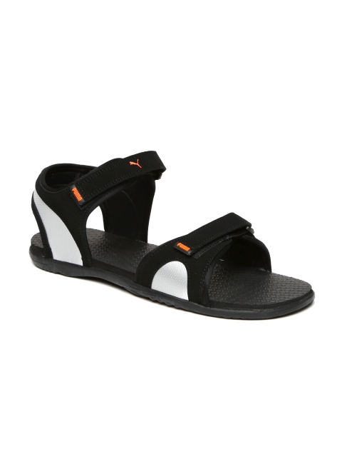 

Puma Men Black & Silver-Toned Relay IDP Sports Sandals