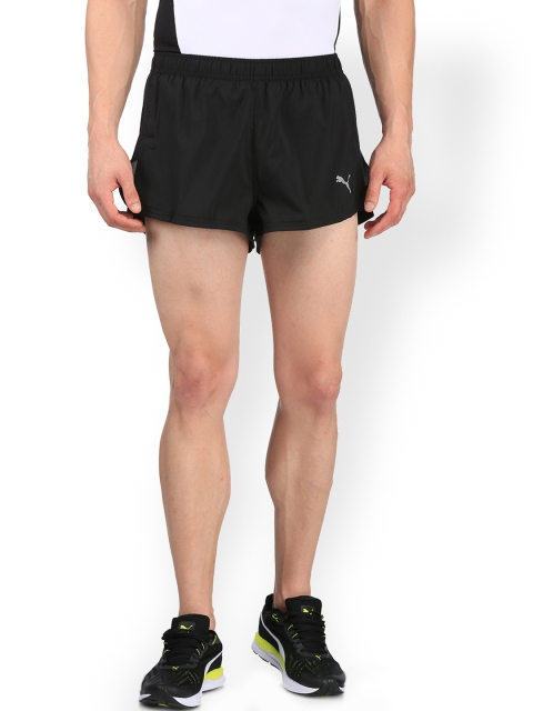 

Puma Men Black Solid Regular Fit Sports Shorts