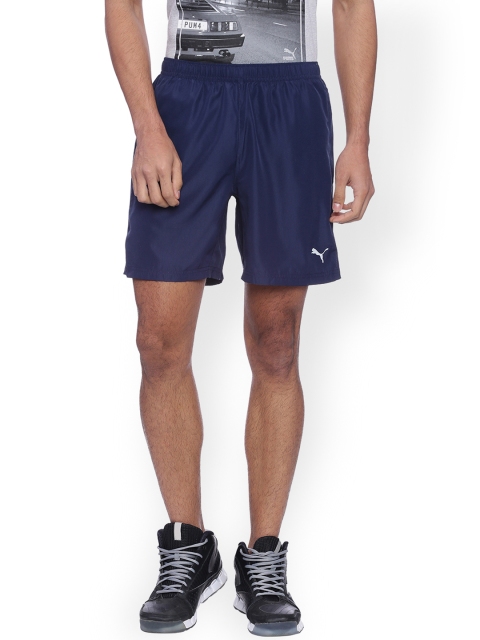 

Puma Men Blue Solid Regular Fit Sports Shorts