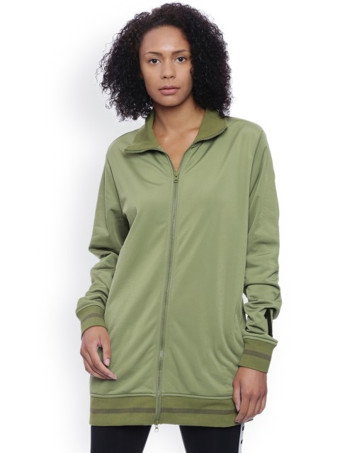 

Puma Women Olive Green Solid Sporty Tearaway Track Jacket