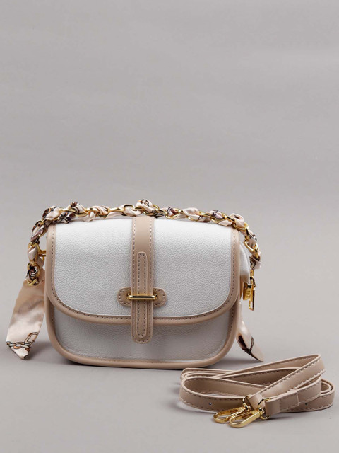 

ODETTE White PU Structured Satchel