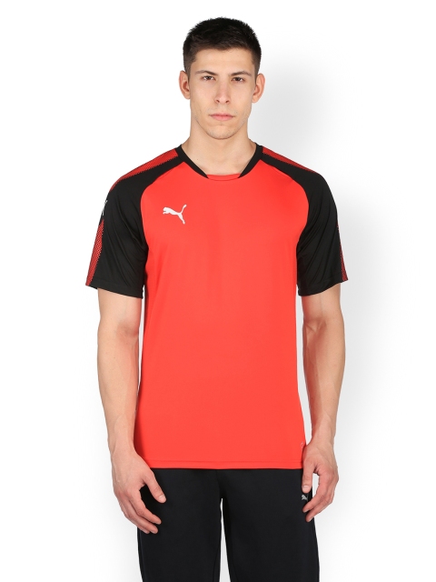 

Puma Men Red Solid Round Neck T-shirt