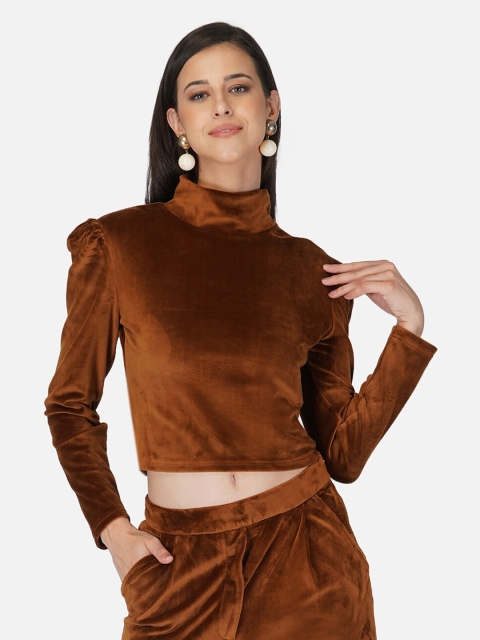 

Tinted Brown Velvet Top