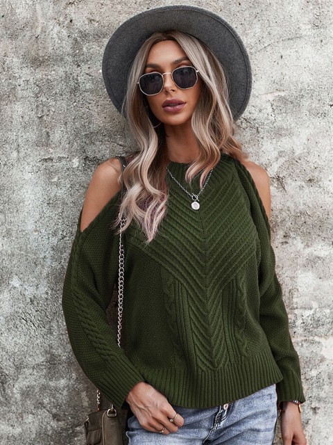 

La Aimee Pretty Olive Abstract Top