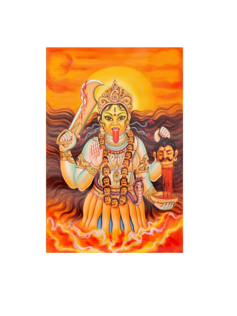 

Exotic India Orange Goddess Kali Wall Art