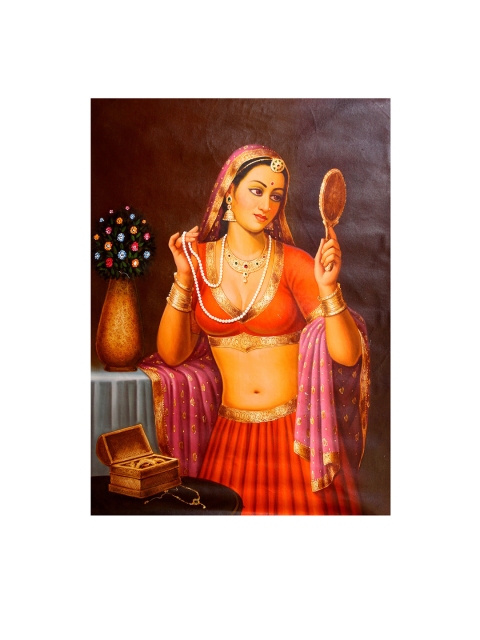 

Exotic India Pink & Orange In Two Minds About The Pearl Necklace Wall Art