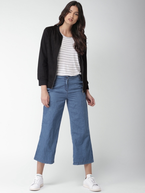 

Mast & Harbour Women Black Solid Sweatshirt