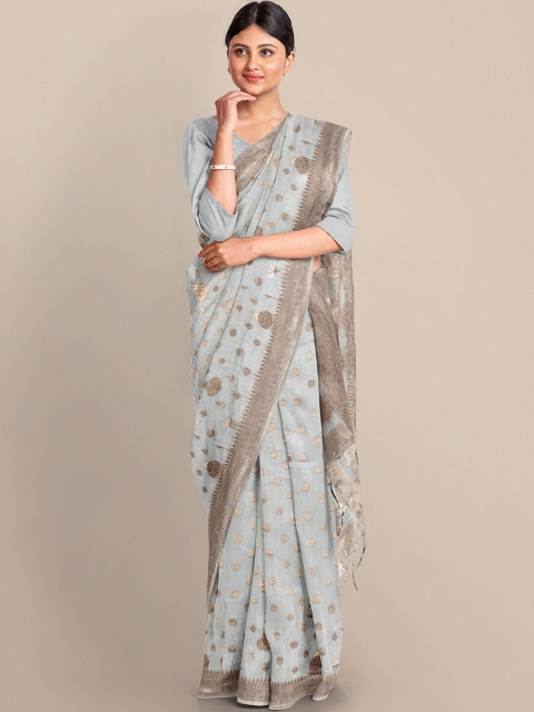 

Chhabra 555 Women Grey Sarees