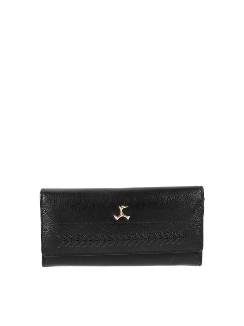 

Mochi Women Black Textured Two Fold Wallet