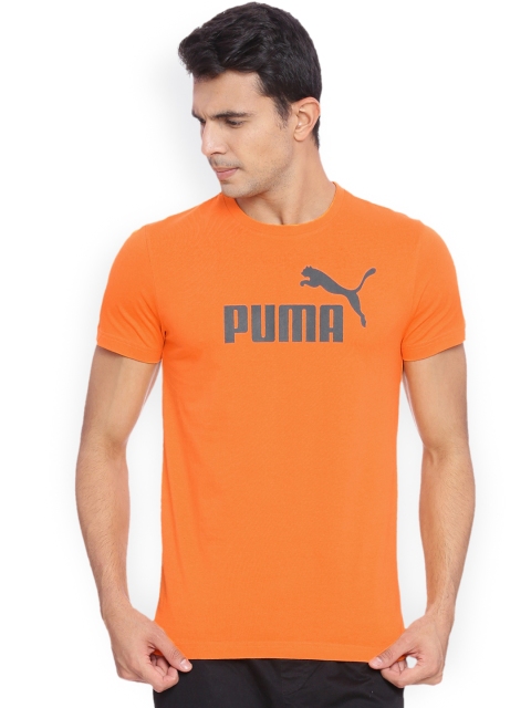 

Puma Men Orange ESS No.1 Printed Slim Fit Round Neck T-shirt