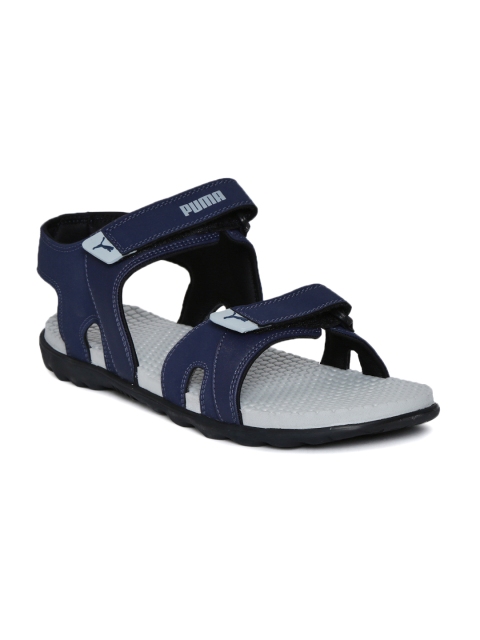 

Puma Men Navy Comet IPD Nubuck Leather Sports Sandals, Navy blue