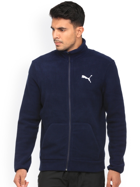 

Puma Men Navy Blue ESS Polarfleece Sporty Track Jacket