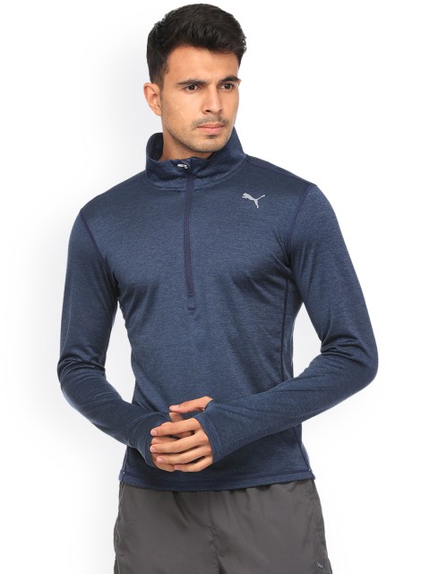 

Puma Men Blue PE Running LS HZ Tee Sporty Jacket