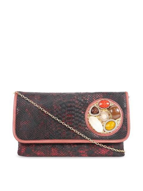 

LELYS Red & Black Printed Envelope Clutch