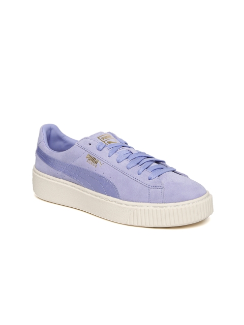 

Puma Women Lavender Suede Platform Mono Satin Sneakers