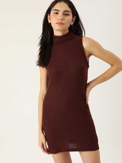 

ETC Brown Solid Bodycon Nightdress