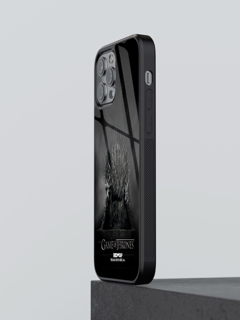 

macmerise Black Printed iPhone 12 Pro Max Phone Back Case