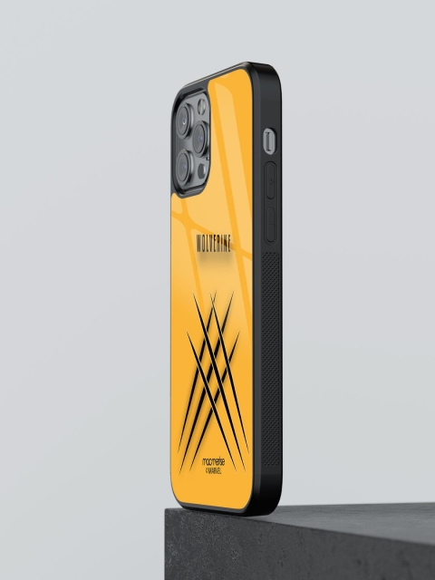 

macmerise Yellow Printed Minimalistic Wolverine iPhone 12 Pro Back Case