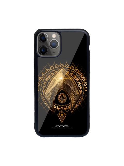 

macmerise Black Printed Aquaman Logo Glass Iphone 11 Pro Max Phone Case