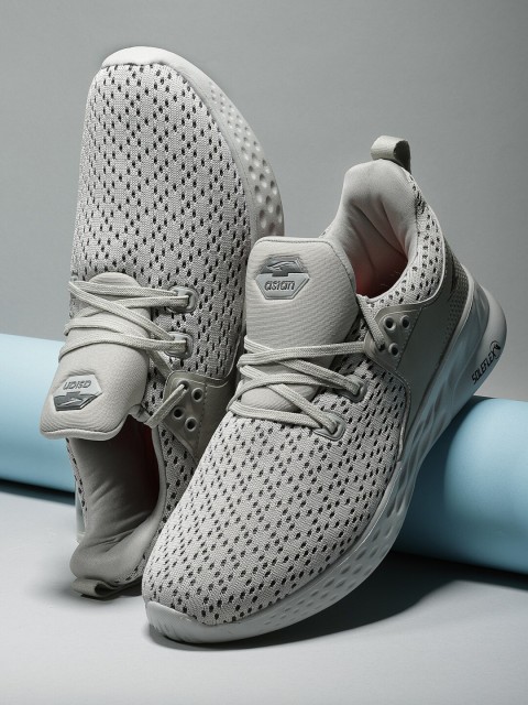 

ASIAN Men Grey Mesh Running Shoes