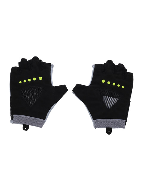 

Puma Unisex Black & Grey Half-Finger Gym Gloves