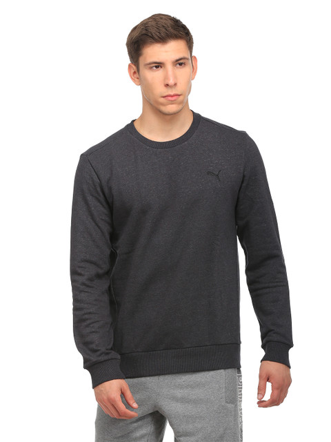 

Puma Men Charcoal Grey ESS Crew FL Solid Sweatshirt