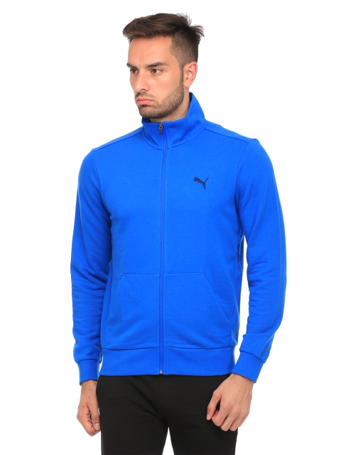 

Puma Men Blue ESS Sweat TR Solid Sporty Jacket