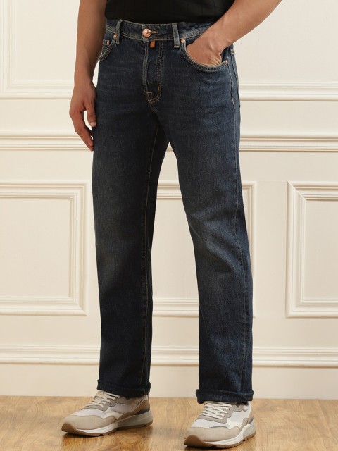 

Jacob Cohen Men Blue Light Fade Clean Look Straight Fit Jeans