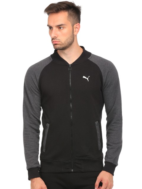 

Puma Men Black Baseball Sweat Solid Sporty Jacket