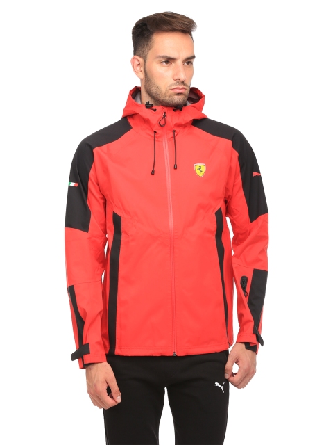 

Puma Men Red SF Statement Solid Hooded Sporty Jacket