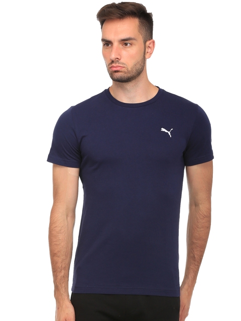 

Puma Men Navy ESS Solid Round Neck T-shirt, Navy blue