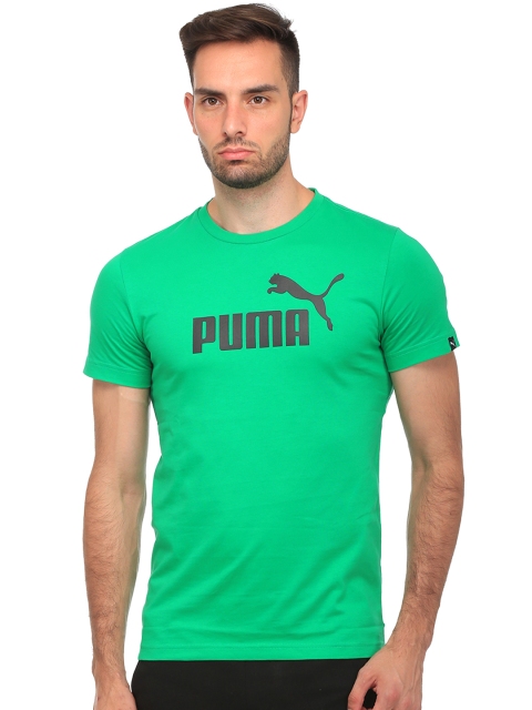

Puma Men Green ESS Printed Round Neck T-shirt