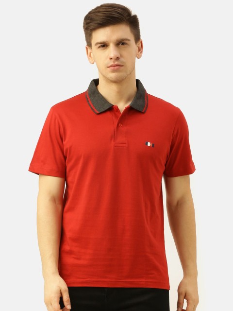 

ACTIMAXX Men Red Polo Collar T-shirt