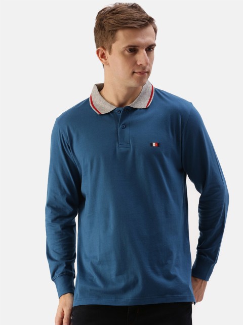 

ACTIMAXX Men Blue Polo Collar T-shirt