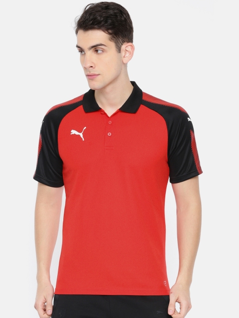 

Puma Men Red Ascension Training Solid Polo Collar T-shirt