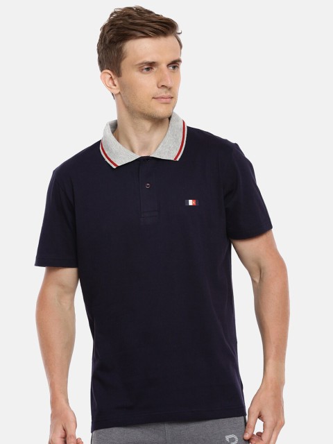 

ACTIMAXX Men Navy Blue Polo Collar T-shirt