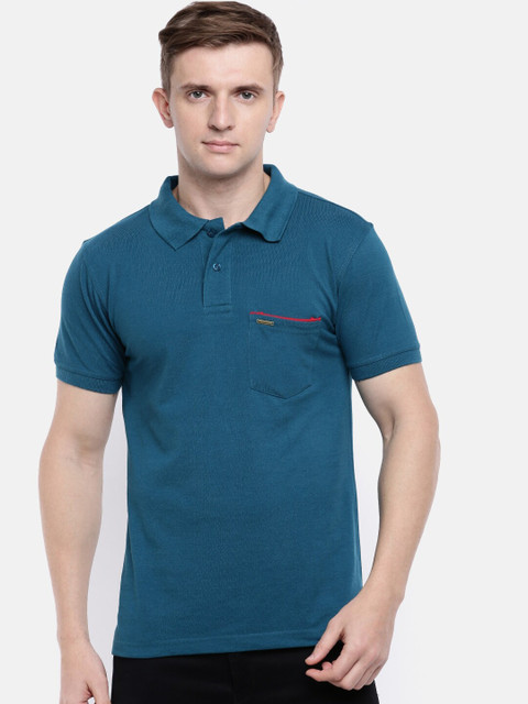 

ACTIMAXX Men Blue Polo Collar T-shirt