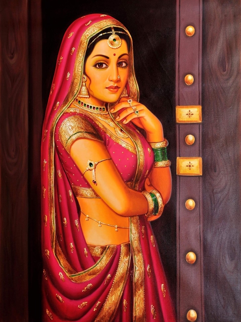 

Exotic India Multicoloured Religious Painting Wall Art, Multi