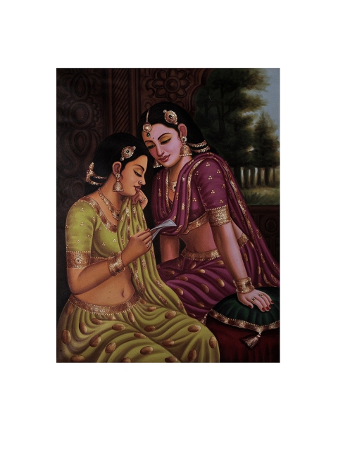

Exotic India Multi-Coloured Oil Painting Wall Art