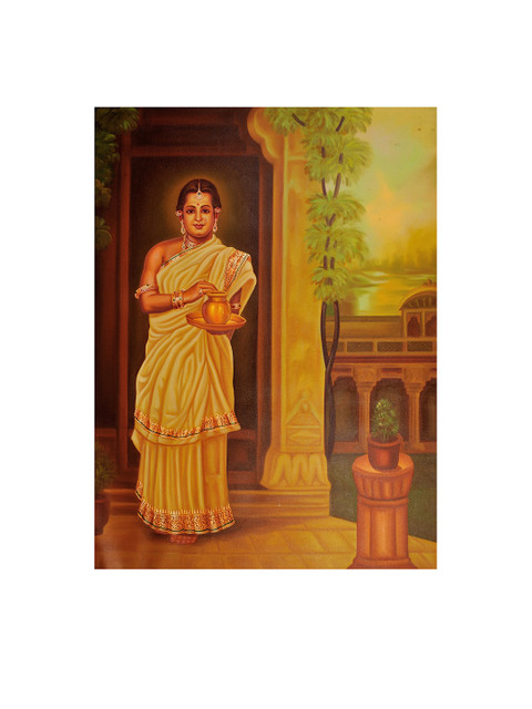 

Exotic India Multicoloured Religious Painting Wall Art, Multi
