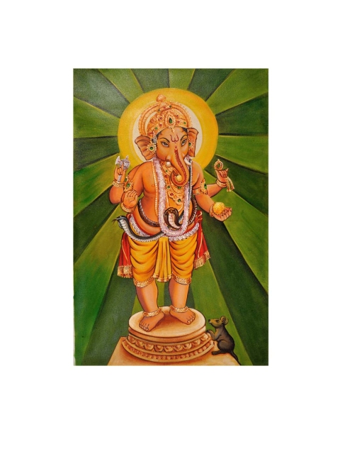 

Exotic India Multicoloured Religious Painting Wall Art, Multi