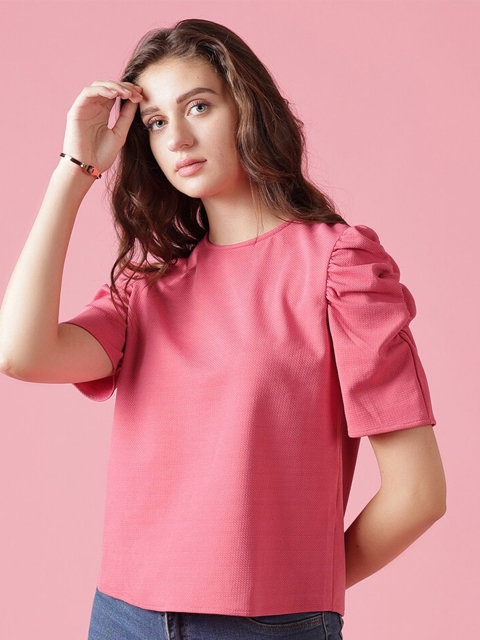

Gipsy Women Pink Solid Top