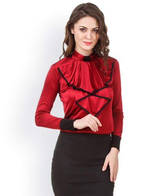

Texco Women Red Solid Top