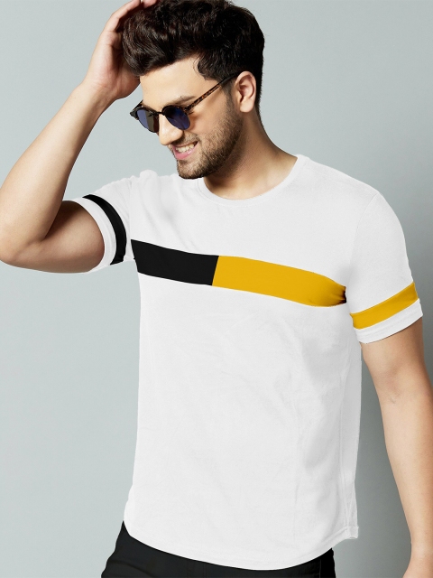 

GESPO Men White Round Neck Half Sleeve T-Shirt