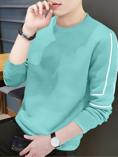 

GESPO Men Sea Green Cotton T-shirt