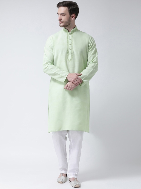 

SG LEMAN Men Sea Green Pure Cotton Kurta with Pyjamas