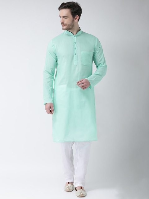 

SG LEMAN Men Green Pure Cotton Kurta With Pyjamas