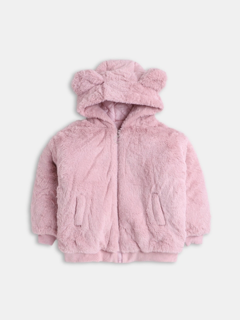 

Hopscotch Girls Pink Solid Long Coats
