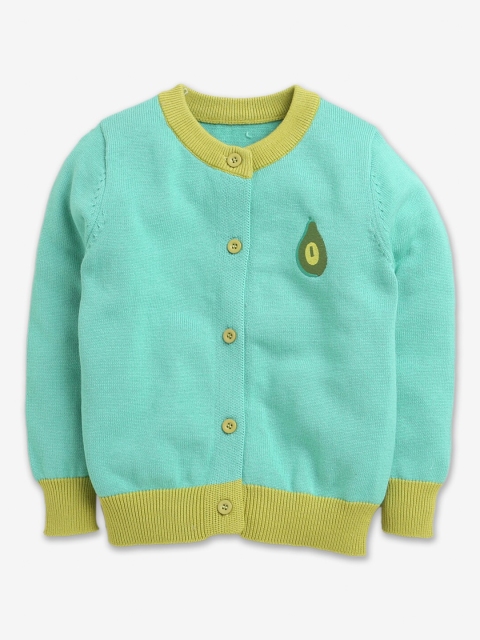 

Hopscotch Girls Sea Green Cable Knit Cardigan